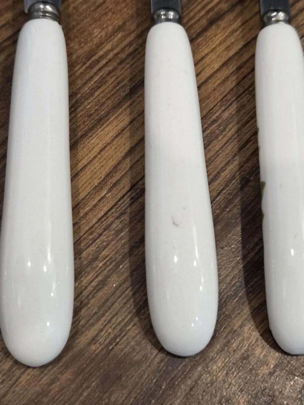 Set of 6 Floral Ceramic Handle Dessert Spoons - 6